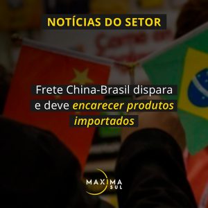 Frete China-Brasil dispara e deve encarecer produtos importados